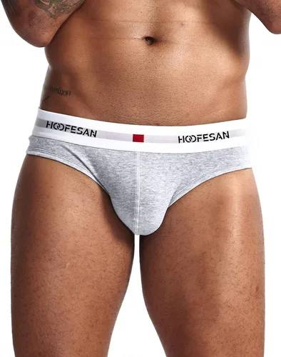Vista 3 de Paquete de calzoncillos de algodón elástico de tiro bajo para hombre, cintura ancha, paquete múltiple