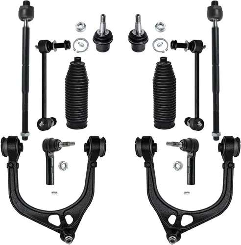 Vista 108 de Detroit Axle - Kit de extremo de 12 piezas para Ford Explorer Mercury Mountaineer 1998-2001 1999 2000, 2 brazos de control delanteros superiores