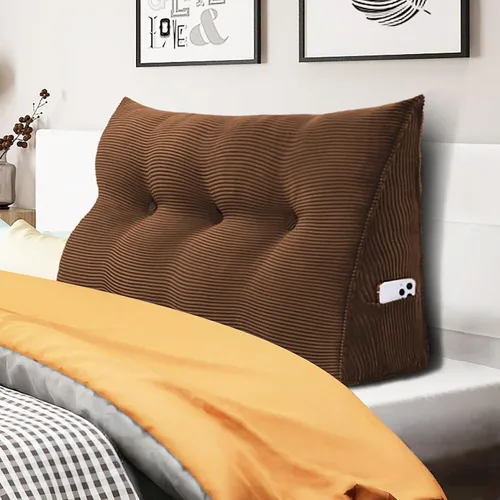 Vista 27 de WOWMAX - Almohada triangular para cabecero; almohada en forma de cuña para cabecero; almohada grande de refuerzo para cama, almohada