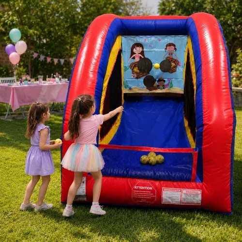 Vista 19 de Juegos de marco de aire sellado Ultralite Lanzamiento de bolas y bolsas Incluye marco, panel, soplador integrado, bolas y bolsa para patios