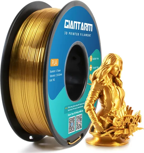 Vista 55 de GIANTARM Filamento de ácido poliláctico (PLA), filamento beige para impresora 3D, carrete de 2.2 libras, precisión de dimensión de 0.069 in +