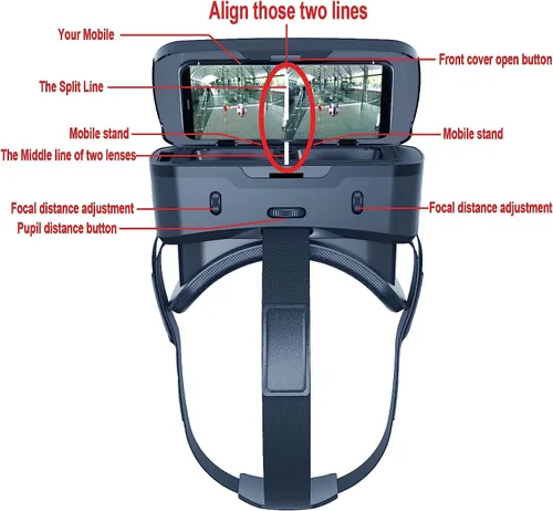 Vista 3 de Auriculares de realidad virtual para teléfono celular, gafas de realidad virtual, gafas de realidad virtual, gafas de realidad virtual, gafas