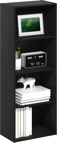 Vista 37 de Furinno LUDER - Estantería de libros, estantería moderna de 2 niveles, estantería abierta de 9 x 16 x 21, para sala de estar, dormitorio, oficina