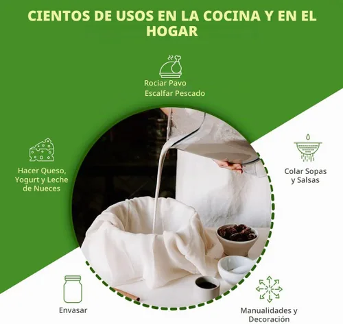 Vista 2 de Regency tela para queso natural ultra fina 100% algodón 9 pies cuadrados, 1 unidad, Blanco