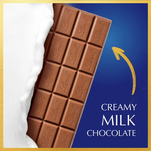 Vista 4 de Lindt CLASSIC RECIPE Barra de chocolate con leche, caramelo de chocolate con leche, 4.4 onzas (paquete de 12)