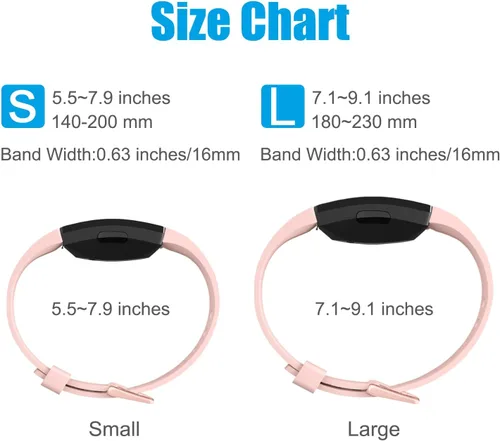 Vista 4 de Paquete de 3 correas de repuesto compatibles con Fitbit Inspire HR/Fitbit Inspire/Fitbit Ace 2/Fitbit Inspire 2, accesorio ajustable, pulsera