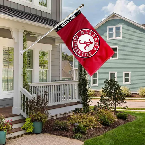 Vista 5 de College Flags & Banners Co. Bandera de bandera impresa de Alabama Crimson Tide de 3 x 5 pies