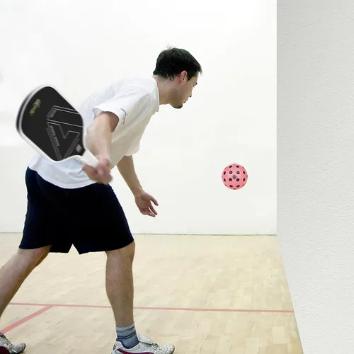 Vista 5 de Pelotas de pickleball silenciosas, paquete de 6 bolas de espuma silenciosas para práctica de pickleball en interiores y exteriores, bolas
