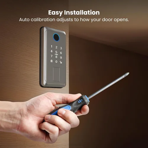 Vista 6 de Feit Electric Smart Touch, cerradura de puerta con tarjeta, huella digital, teclado NFC, teclado, control de aplicaciones, bloqueo automático, 100