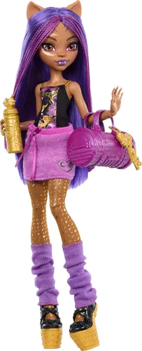 Vista 4 de Monster High Skulltimate Secrets Clawdeen Wolf Muñeca con Guardarropa y 19 Accesorios de Moda Sorpresa, Juguete +4 Años (HXH85)