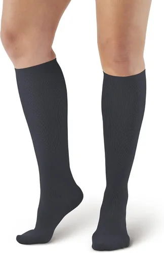 Vista 5 de Ames Walker AW Style 167 - Calcetines de viaje para mujer, de compresión moderada, de 15-20 mmHg, color negro, talla S