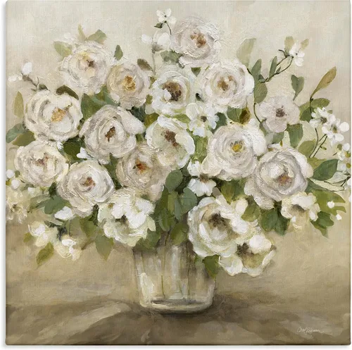 Vista 12 de Stupell Industries Carol Robinson, ramo de flores de aster, arte de pared en lienzo con diseño de ramo de flores moradas suaves, 17 x 17 pulgadas
