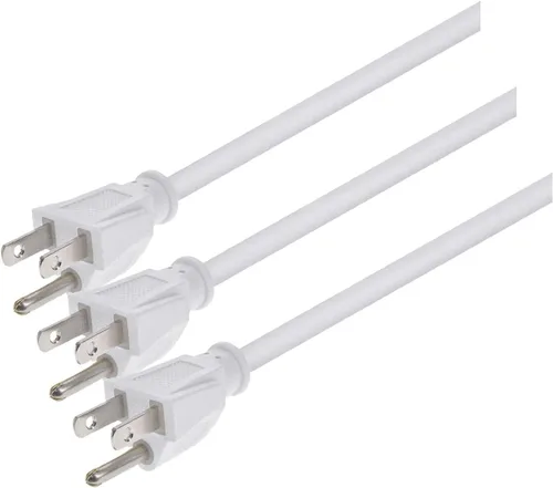 Vista 9 de Monoprice Cable de alimentación NEMA 5-15P a IEC 60320 C13, 18AWG, 10A/1250W, 125V, 3 clavijas, 1 pie, negro, paquete de 6
