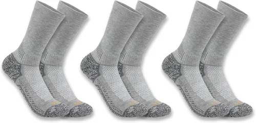 Vista 11 de Carhartt Calcetines Crew de peso medio SC4223M Force® para hombre, paquete de 3 Negro
