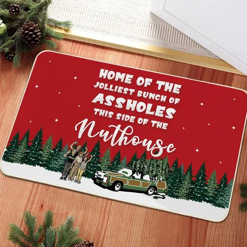 Vista 5 de Decoraciones de Christmas Vacation, Tapete Divertido de Bienvenida para Fiestas, Regalos de Mercancía de Christmas Vacation de la Familia Griswold