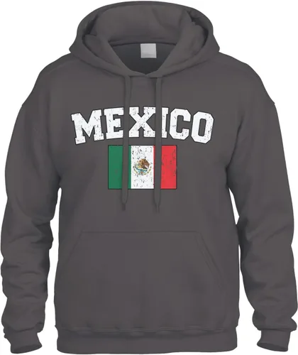 Vista 6 de Cybertela Sudadera con capucha con capucha y diseño de la bandera de México