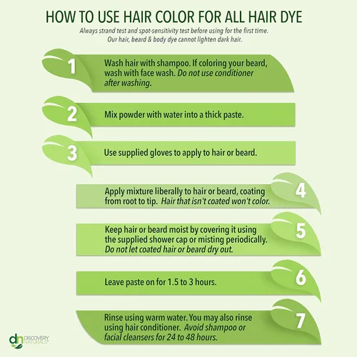 Vista 4 de Polvo de henna 100% natural para tatuajes temporales, tinte para el cabello y tinte para barba orgánico, a base de hierbas y veganas, sin productos