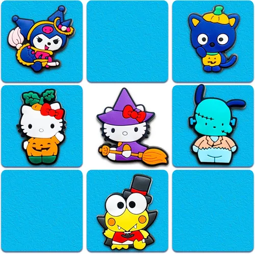 Vista 2 de Lovelitlesix Dijes de decoración de zapatos de dibujos animados para decoración de sandalias, dijes de dibujos animados de Halloween para niños