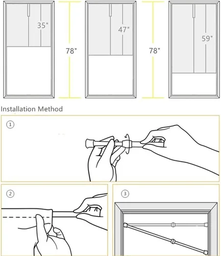 Vista 2 de Leowefowa Noren - Cortina de puerta de estilo japonés para tratamiento de ventana, tapiz de privacidad para separación de privacidad, cortina