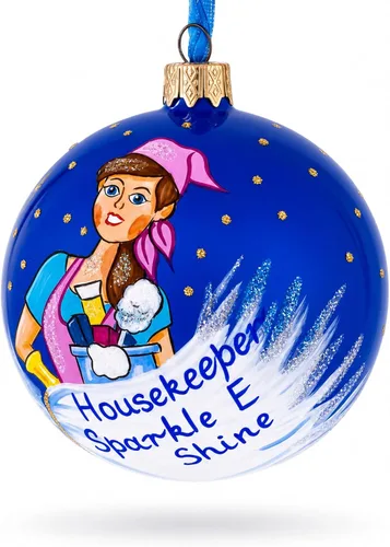 Vista 2 de Housekeeper (Maid) - Bola de cristal para Navidad, adorno de 3,25 pulgadas