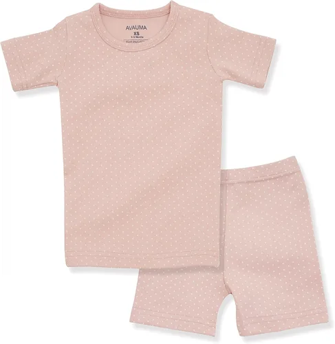 Vista 11 de AVAUMA Conjunto de pijama de algodón para bebés y niñas de 6 meses a 7 años