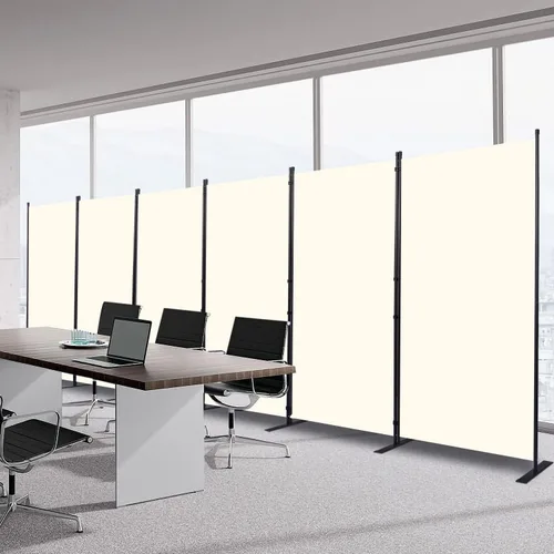 Vista 8 de Divisor de habitación portátil de 6 pies y pantallas de privacidad plegables, divisor de tela de 102 pulgadas de ancho para separación
