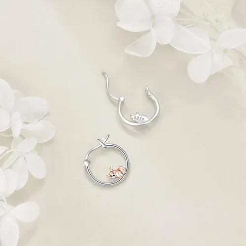Vista 36 de VONALA Bonitos aretes de aro de plata de ley 925, regalos de cumpleaños para mujer