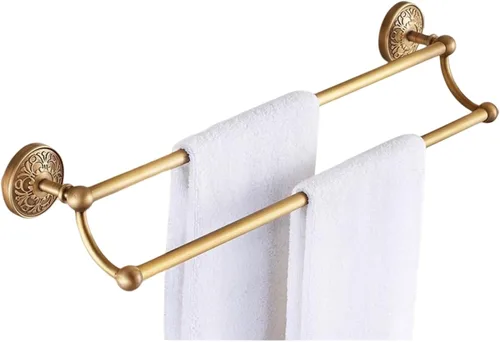 Vista 23 de High-End Retro Copper Bathroom Hardware Set – American and European Style Towel Rack Combination [Various Designs Available],Bath Towel Rack