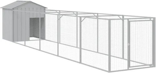 Vista 12 de vidaXL Casa para Perros con Techo Antracita 46.1"x239.8"x48.4" Acero Galvanizado