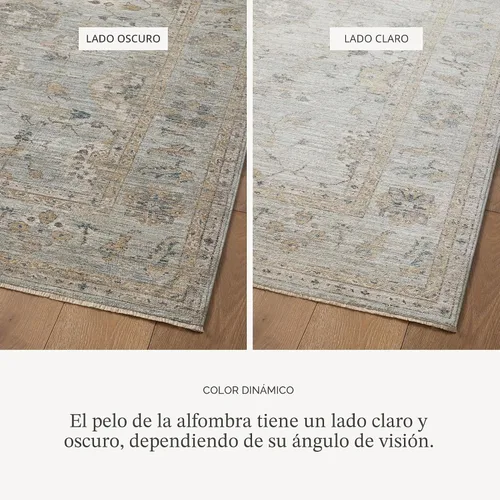 Vista 4 de Loloi Magnolia Home Millie Sky/Gold - Alfombra de área de 7'-10" x 10' Cielo/Oro