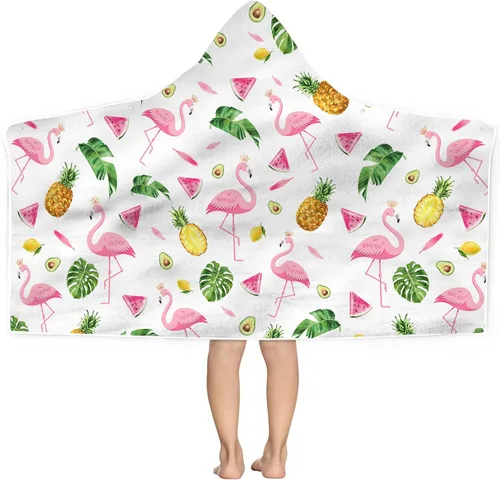 Vista 19 de Bonsai Tree Toalla de playa con capucha de tiburón para niños, toalla de baño con capucha de peces marinos frescos para niños, divertidos animales