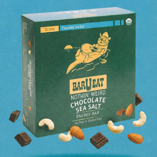 Vista 6 de BAR U EAT Barra energética sin gluten, alta fibra, ingredientes alimentarios reales, sin aceite, orgánico, sin azúcar artificial, aperitivos