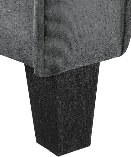Vista 8 de Lifestyle Solutions Sillón de brazos Grayson KD Collection de microfibra., Textil Madera, Gris oscuro