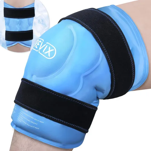 Vista 11 de REVIX Rodillera de hielo reutilizable XXXL de 20 pulgadas para reducción de molestias, paquete de gel de terapia de frío extra grande para rodilla
