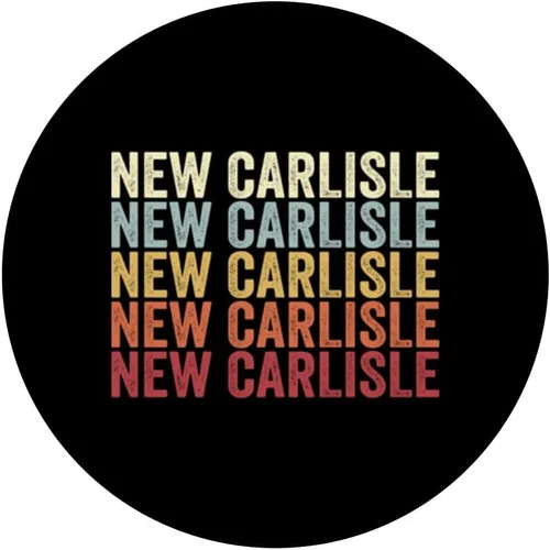 Vista 3 de New Carlisle Ohio New Carlisle OH Retro PopSockets de texto vintage intercambiables PopGrip