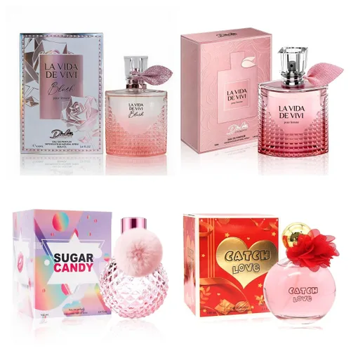 Vista 34 de A CENTER Juego de perfume de 4 piezas para mujer, set de regalo