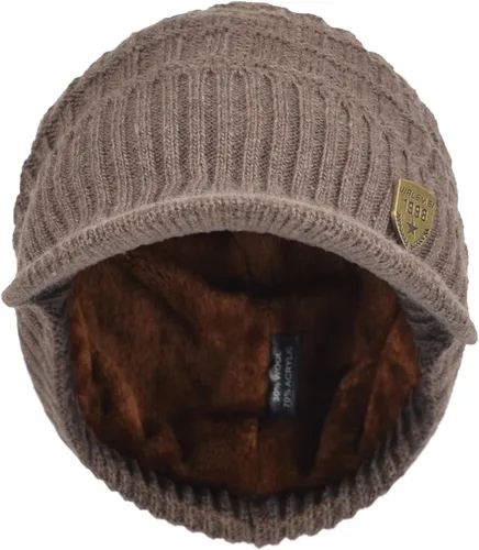 Vista 43 de Janey&Rubbins Gorro de punto diario con orejeras con forro polar y calavera