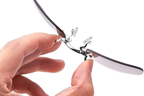 Vista 2 de Retro Clip en la nariz de paquete de 3rectangular anteojos de sol Matrix Morpheus Película sin montura