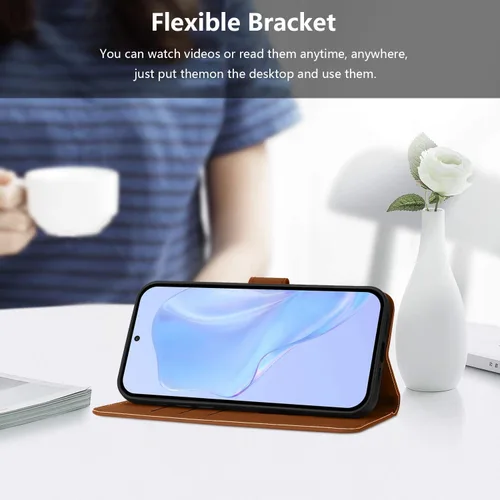 Vista 4 de bojioderf Funda de piel sintética compatible con Nothing CMF Phone 1, compatible con Nothing CMF Phone 1, cierre magnético, soporte para tarjetas