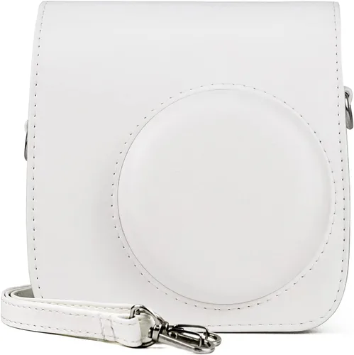 Vista 10 de Rieibi Funda de piel sintética Mini 7+, funda protectora para cámara instantánea Fujifilm Instax Mini 7+ con correa de hombro ajustable