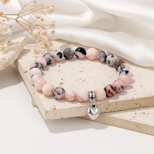 Vista 5 de Risyfjew Regalos para mujeres, pulseras curativas de piedra natural, regalos inspiradores para mejores amigas, hermana, mamá, niñas y ella