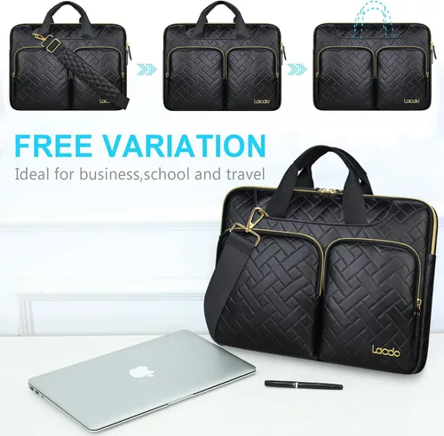Vista 6 de Lacdo Bolsa de hombro protectora de 360° para MacBook Air M5 A3449 (2026), M4 A3240 2025, M3 A3113, M2 A2681, M1 A2337 A2179 A1932 MacBook Neo