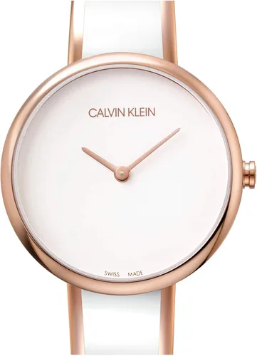 Vista 4 de Calvin Klein Reloj para mujer con correa de acero inoxidable K4E2N616 blanco talla única K4E2N616-AMZUK Blanco talla única K4E2N616-AMZUK