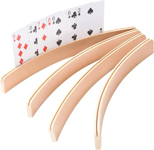 Vista 9 de GSE Games & Sports Expert Bandeja Giratoria para Cartas Canasta de 2 Mazos, Portacartas Giratorio de Doble Mazo 360°, Soportes Giratorios de Cartas
