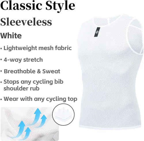 Vista 4 de YKYWBIKE Camiseta interior de ciclismo para hombre sin mangas Camiseta interior de ciclismo para hombres de secado rápido Camiseta