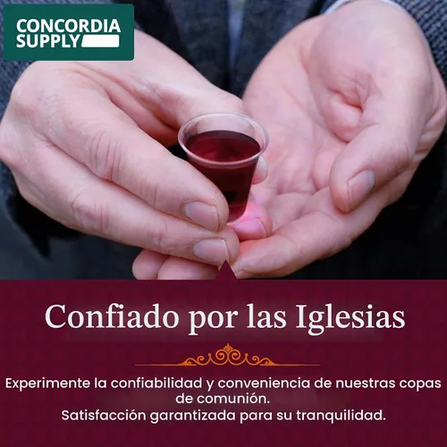 Vista 7 de Concordia Supply Vasos de comunión de plástico transparente reciclable de 1