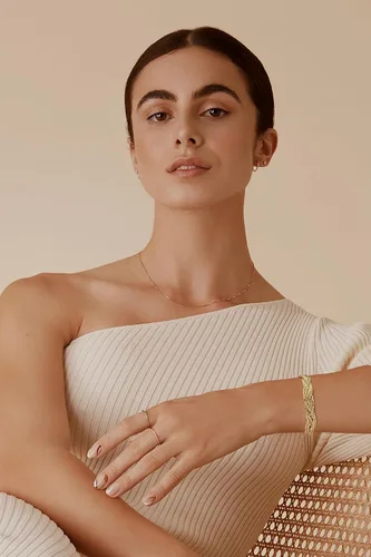 Vista 3 de INNERDIVA Pulsera de oro para mujer, ajustable, abierta, pulsera de cadena de eslabones cubanos para hombre