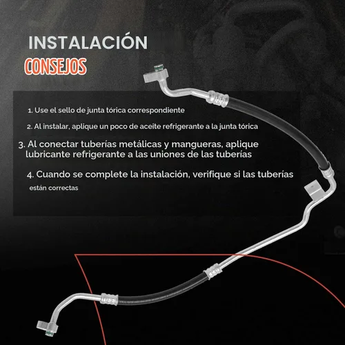 Vista 6 de A-Premium Conjunto de manguera de línea de descarga de A/C compatible con Honda Civic