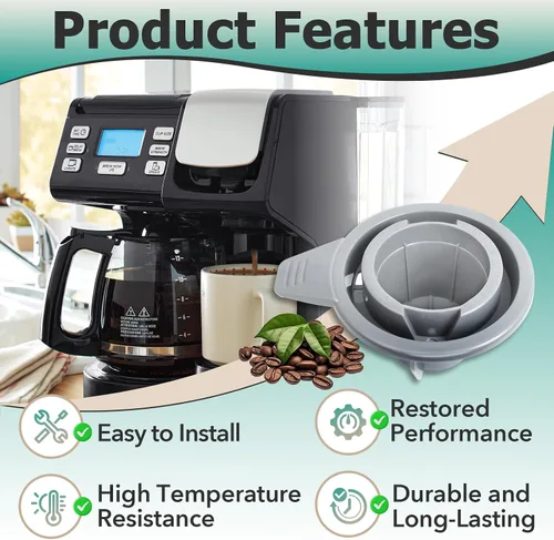 Vista 5 de 2 piezas de repuesto para soporte Hamilton Beach FlexBrew K-Cup, se adapta a FlexBrew Reemplaza el soporte K-Cup, plástico resistente, fácil