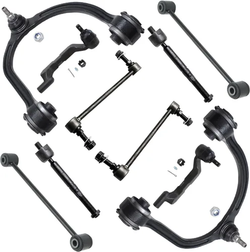 Vista 117 de Detroit Axle - Kit de suspensión delantera de 10 piezas para Jeep 2002-2004